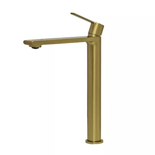 Смеситель для раковины AVS Elegant высокий, брашированное золото, Выбрать цвет: Брашированное золото, изображение 6