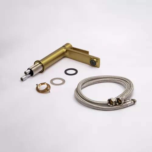 Смеситель для раковины AVS Elegant брашированное золото, Выбрать цвет: Брашированное золото, изображение 15