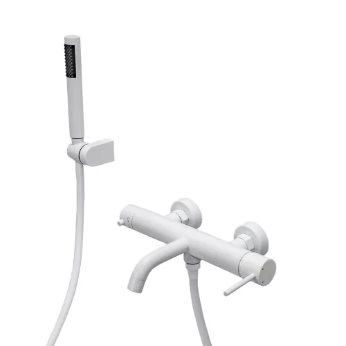 Смеситель для ванны с душем AVS Slimmer белый матовый, Выбрать цвет: Белый, изображение 7