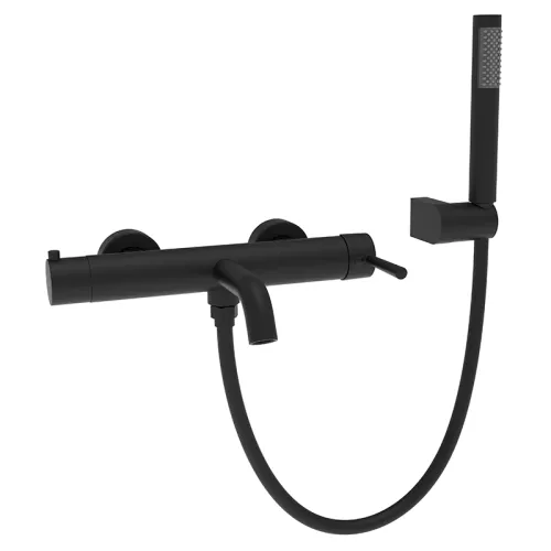 Смеситель для ванны с душем AVS Slimmer черный матовый, Выбрать цвет: Черный, изображение 8