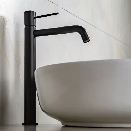 Смеситель для раковины AVS Slimmer высокий, черный матовый, Выбрать цвет: Черный, изображение 9