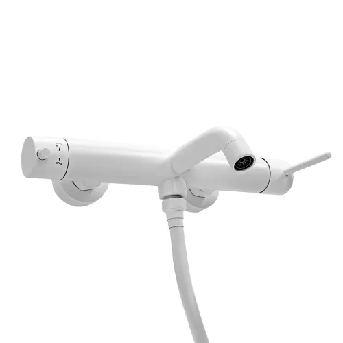 Смеситель для ванны с душем AVS Slimmer белый матовый, Выбрать цвет: Белый, изображение 8