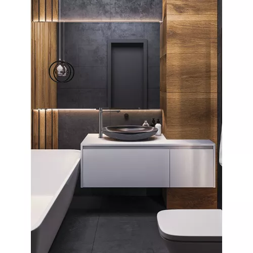 Смеситель для раковины AVS Elegant высокий, оружейная сталь, Выбрать цвет: Оружейная сталь, изображение 5