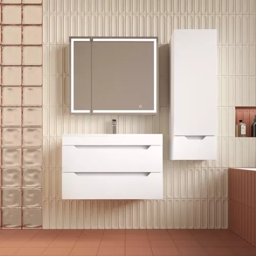 Пенал Style line "Остин" 36 см подвесной 1 ящик белый эмаль PLUS, Тип: Пенал подвесной, Выбрать цвет: Белый, изображение 5