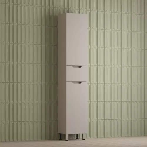 Пенал Style line "Остин" 36 см напольный 1 ящик крем эмаль PLUS, Тип: Пенал напольный, Выбрать цвет: Крем, изображение 2