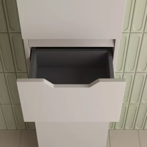 Пенал Style line "Остин" 36 см напольный 1 ящик крем эмаль PLUS, Тип: Пенал напольный, Выбрать цвет: Крем, изображение 4