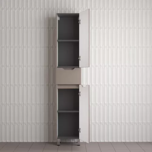 Пенал Style line "Остин" 36 см напольный 1 ящик тауп темный эмаль PLUS, Тип: Пенал напольный, Выбрать цвет: Тауп темный, изображение 3