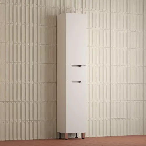 Пенал Style line "Остин" 36 см напольный 1 ящик белый эмаль PLUS, Тип: Пенал напольный, Выбрать цвет: Белый, изображение 2