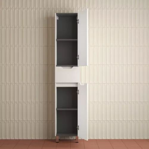 Пенал Style line "Остин" 36 см напольный 1 ящик белый эмаль PLUS, Тип: Пенал напольный, Выбрать цвет: Белый, изображение 3