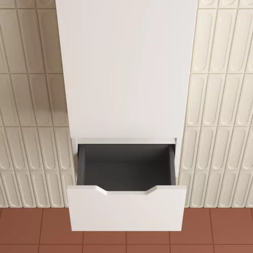 Пенал Style line "Остин" 36 см подвесной 1 ящик белый эмаль PLUS, Тип: Пенал подвесной, Выбрать цвет: Белый, изображение 4