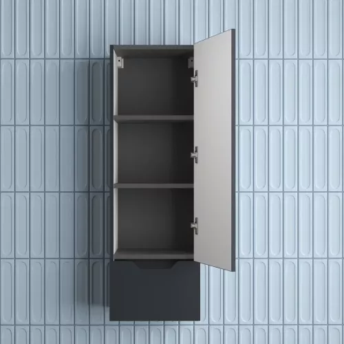 Пенал Style line "Остин" 36 см подвесной 1 ящик графит эмаль PLUS, Тип: Пенал подвесной, Выбрать цвет: Графит, изображение 3