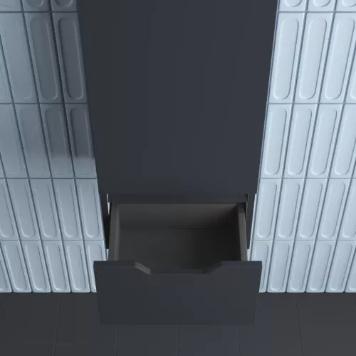 Пенал Style line "Остин" 36 см подвесной 1 ящик графит эмаль PLUS, Тип: Пенал подвесной, Выбрать цвет: Графит, изображение 4