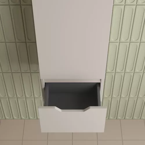 Пенал Style line "Остин" 36 см подвесной 1 ящик крем эмаль PLUS, Тип: Пенал подвесной, Выбрать цвет: Крем, изображение 4