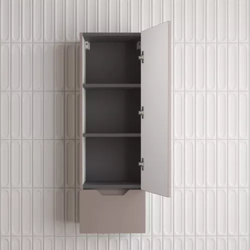 Пенал Style line "Остин" 36 см подвесной 1 ящик тауп темный эмаль PLUS, Тип: Пенал подвесной, Выбрать цвет: Тауп темный, изображение 3