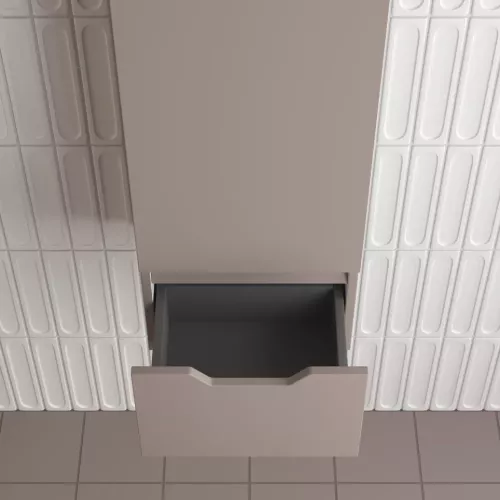 Пенал Style line "Остин" 36 см подвесной 1 ящик тауп темный эмаль PLUS, Тип: Пенал подвесной, Выбрать цвет: Тауп темный, изображение 4