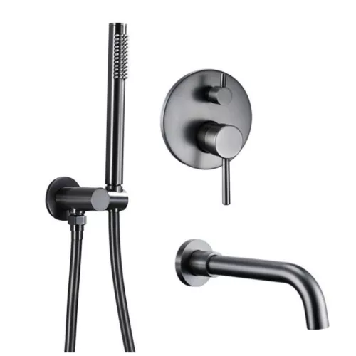 Смеситель для ванны и душа скрытого монтажа ACWEN 80073GG графит, изображение 9