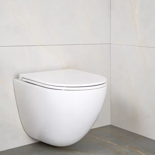 Унитаз подвесной AVS Атлант безободковый, белый, изображение 2