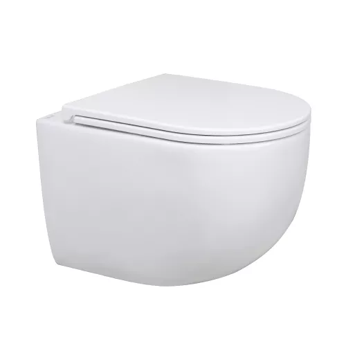 Унитаз подвесной AVS Спутник 801-0038-P-T2-GW безободковый, белый, Выбрать цвет: Белый, изображение 3