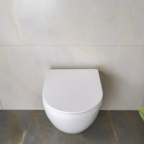 Унитаз подвесной AVS Атлант безободковый, белый, изображение 3