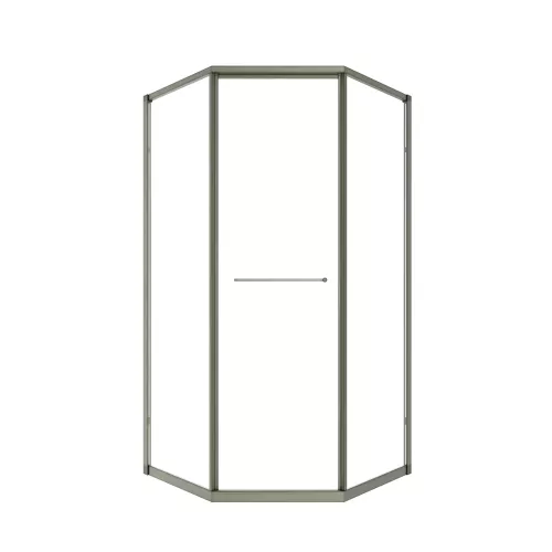 Timo Душевой угол TTSS-100/13C-8L/R , раздвиж ,проф никель, стекло проз 8 мм, Цвет профиля: Серый, Выбрать размер: 100х100, Ориентация: левая, изображение 3
