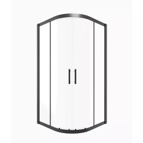 Timo Душевой угол TPSS-90-100/03C-8, раздвиж, проф черный, стекло проз 8 мм, Цвет профиля: Черный, Выбрать размер: 90х90, изображение 3