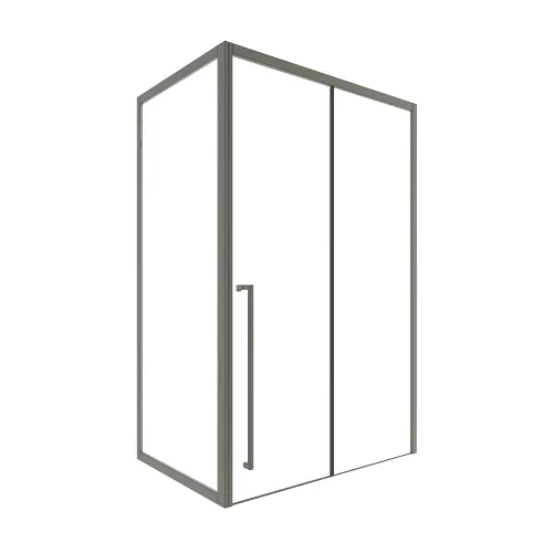 Timo душевое ограждение TDSS-/13C-8L/R, раздвиж , проф никель, Цвет профиля: Серый, Выбрать размер: 120х90, Ориентация: левая, изображение 3