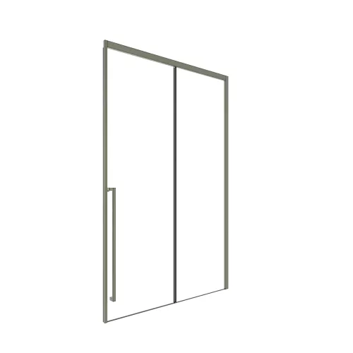 Timo Душевая дверь TDSS-/13C-8L/R  раздвиж, проф никель, стекло проз 8 мм, Цвет профиля: Серый, Выбрать размер: 120, Ориентация: левая, изображение 3