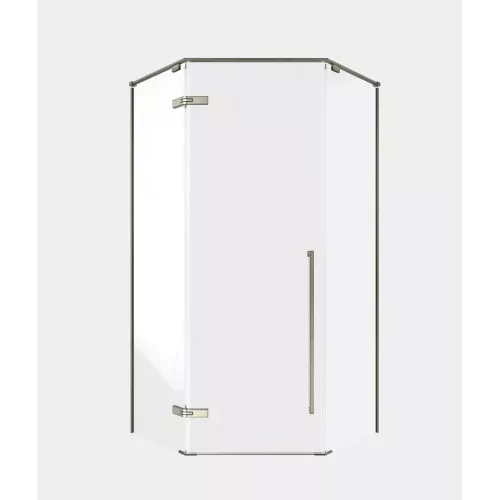 Timo Душевой угол TTSSP-90-100/13C-8, распаш , проф никель, стекло проз 8 мм, Цвет профиля: Серый, Выбрать размер: 90х90, изображение 3