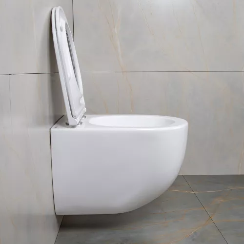 Унитаз подвесной AVS Спутник 801-0038-P-T2-GW безободковый, белый, Выбрать цвет: Белый, изображение 9