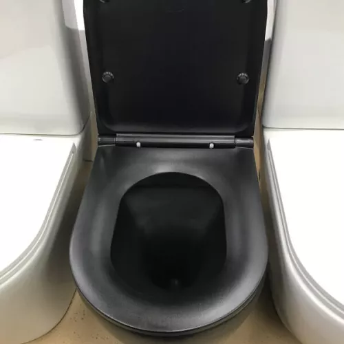 Унитаз-компакт AVS Сити безободковый, черный матовый, изображение 4