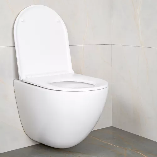 Унитаз подвесной AVS Атлант безободковый, белый, изображение 8