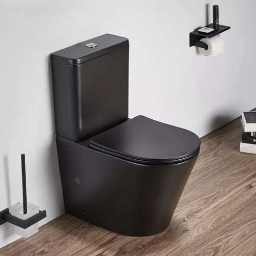 Унитаз-компакт AVS Кристалл безободковый, черный матовый, Выбрать цвет: Черный, изображение 2