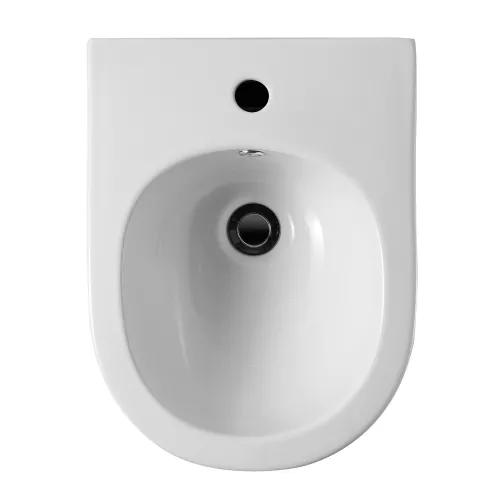 Комплект ABBER унитаз AC1100 белый с инсталляцией AC0105 и кнопкой  хром, биде AC1150 с инсталляцией AC0101P, Цвет кнопки: Хром, Выбрать цвет: Белый, Внешний вид: квадратная кнопка, изображение 7