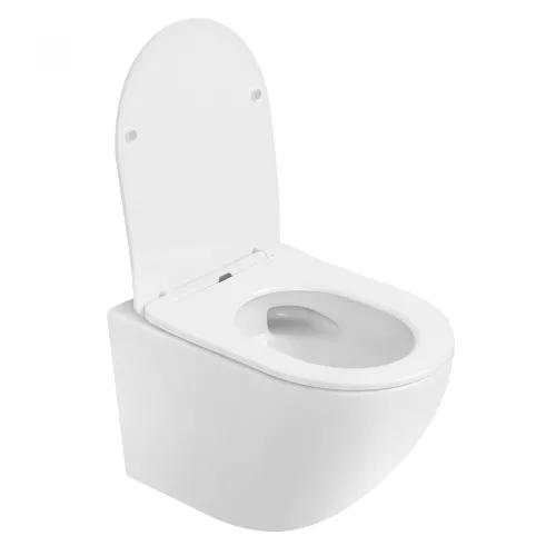 Комплект подвесной унитаз ABBER Bequem AC1100T белый с инсталляцией AC0105 и кнопкой , золото матовое, Цвет кнопки: Золото, Выбрать цвет: Белый, Внешний вид: квадратная кнопка, изображение 4