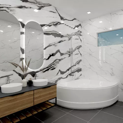 Керамогранит AVS Black Panda 60x120 полированный, изображение 4