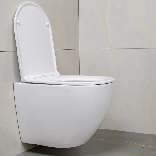 Унитаз подвесной AVS Метрополь безободковый, белый, изображение 8