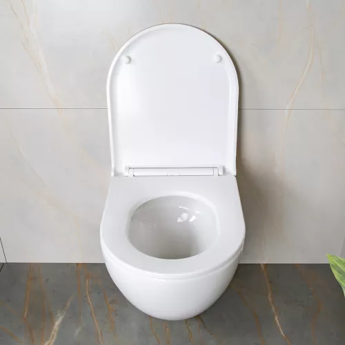 Унитаз подвесной AVS Атлант безободковый, белый, изображение 4