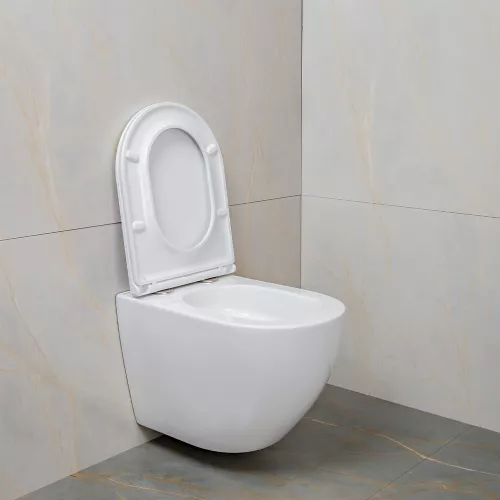 Унитаз подвесной AVS Метрополь безободковый, белый, изображение 5