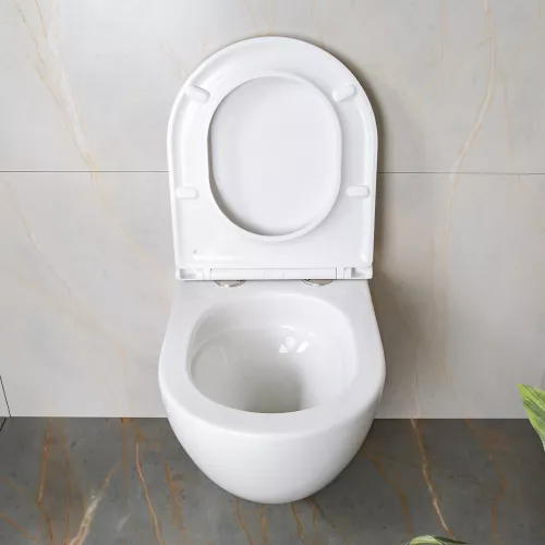 Унитаз подвесной AVS Атлант безободковый, белый, изображение 5