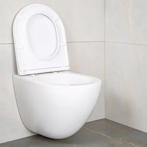 Унитаз подвесной AVS Атлант безободковый, белый, изображение 6