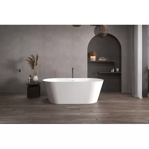 Ванна из искусственного камня ABBER Stein AS9605 белая матовая, изображение 3