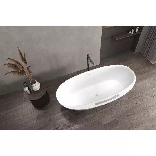 Ванна из искусственного камня ABBER Stein AS9631 белая матовая, изображение 5