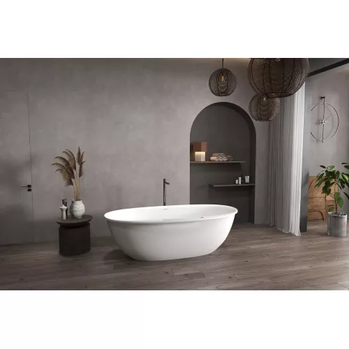 Ванна из искусственного камня ABBER Stein AS9631 белая матовая, изображение 6