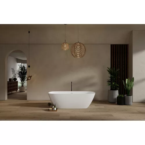 Ванна из искусственного камня ABBER Stein AS9632 белая матовая, изображение 2