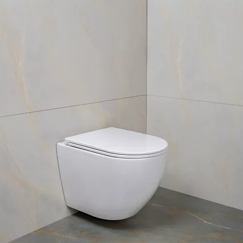 Унитаз подвесной AVS Метрополь безободковый, белый, изображение 3