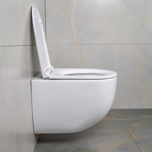 Унитаз подвесной AVS Спутник 801-0038-P-T2-GW безободковый, белый, Выбрать цвет: Белый, изображение 8