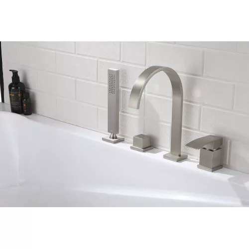 Смеситель ABBER Wasserfall AF8613SP на борт ванны, сатин, Выбрать цвет: Сатин, изображение 2