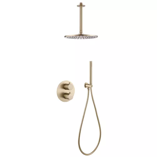 Душевая система ABBER Wasser Kreis AF8121G скрытого монтажа без излива, золото матовое, Выбрать цвет: Золото матовое