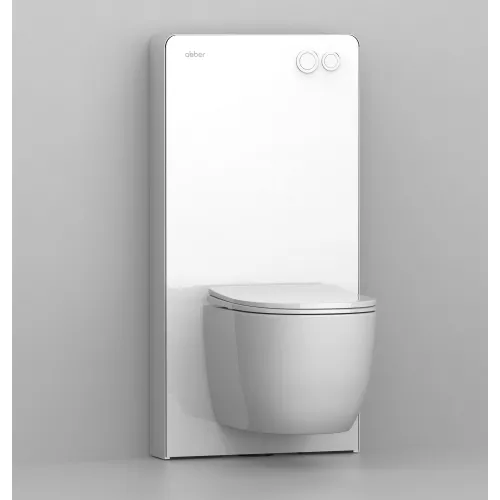 Инсталляционный модуль внешнего монтажа ABBER AC0107MW для подвесного унитаза, белый, изображение 2