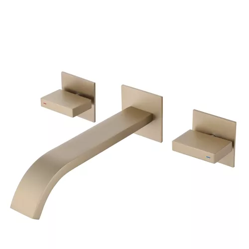 Смеситель ABBER Wasserfall AF8612G для раковины скрытого монтажа, золото матовое, Выбрать цвет: Золото матовое